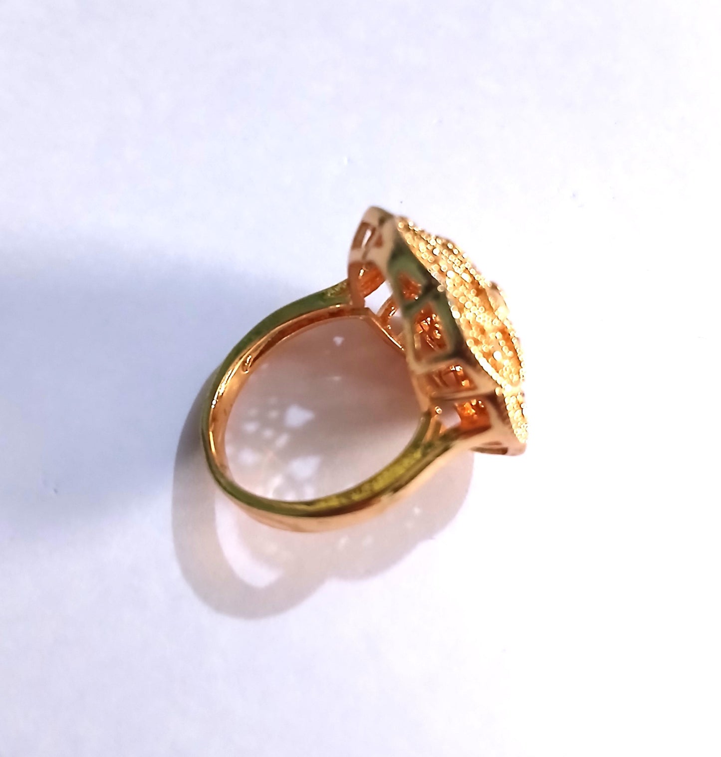 Gold-Colored Flower Ring