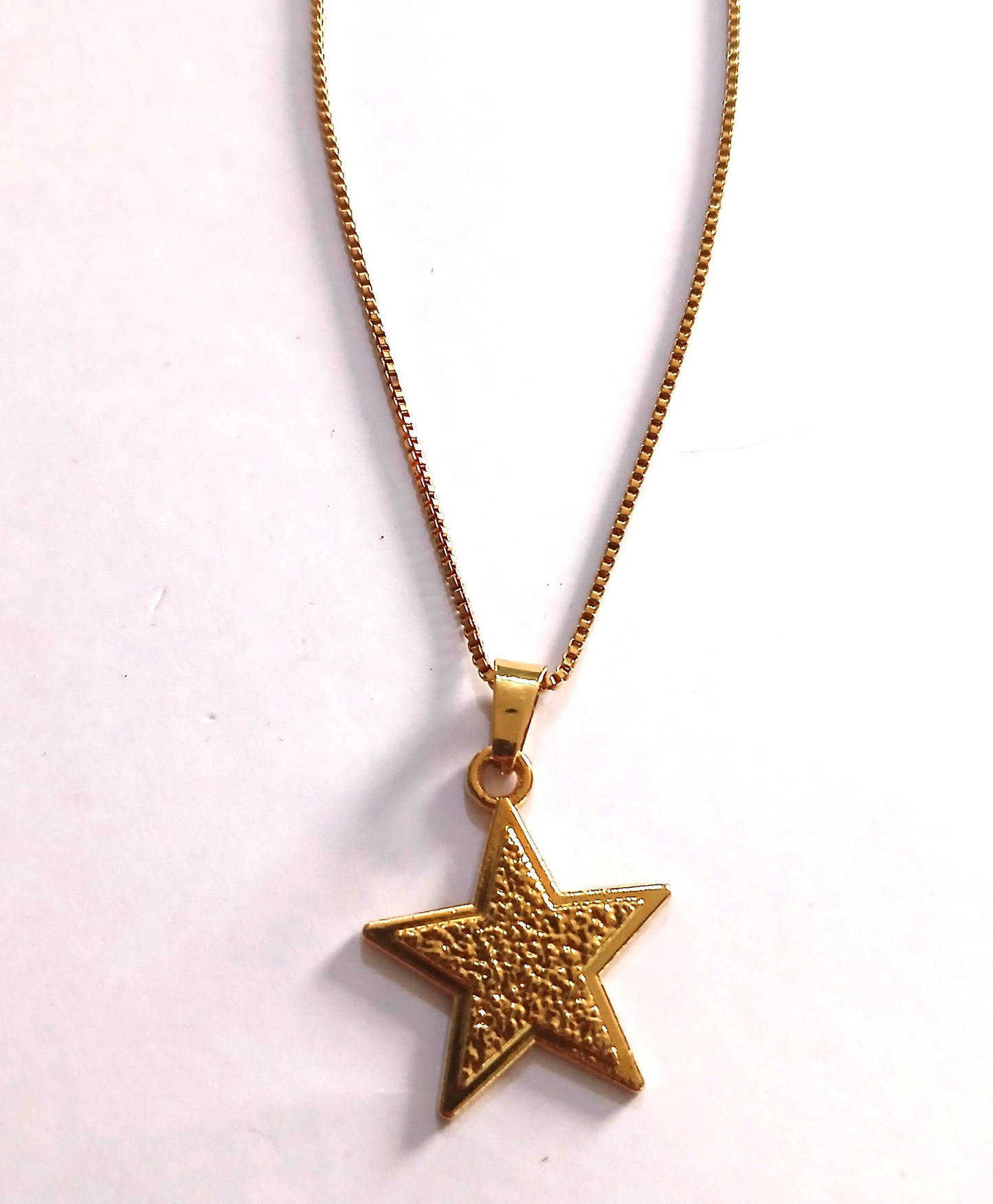 Gold-Colored Fashion Necklace Features a Charming Star Pendant,