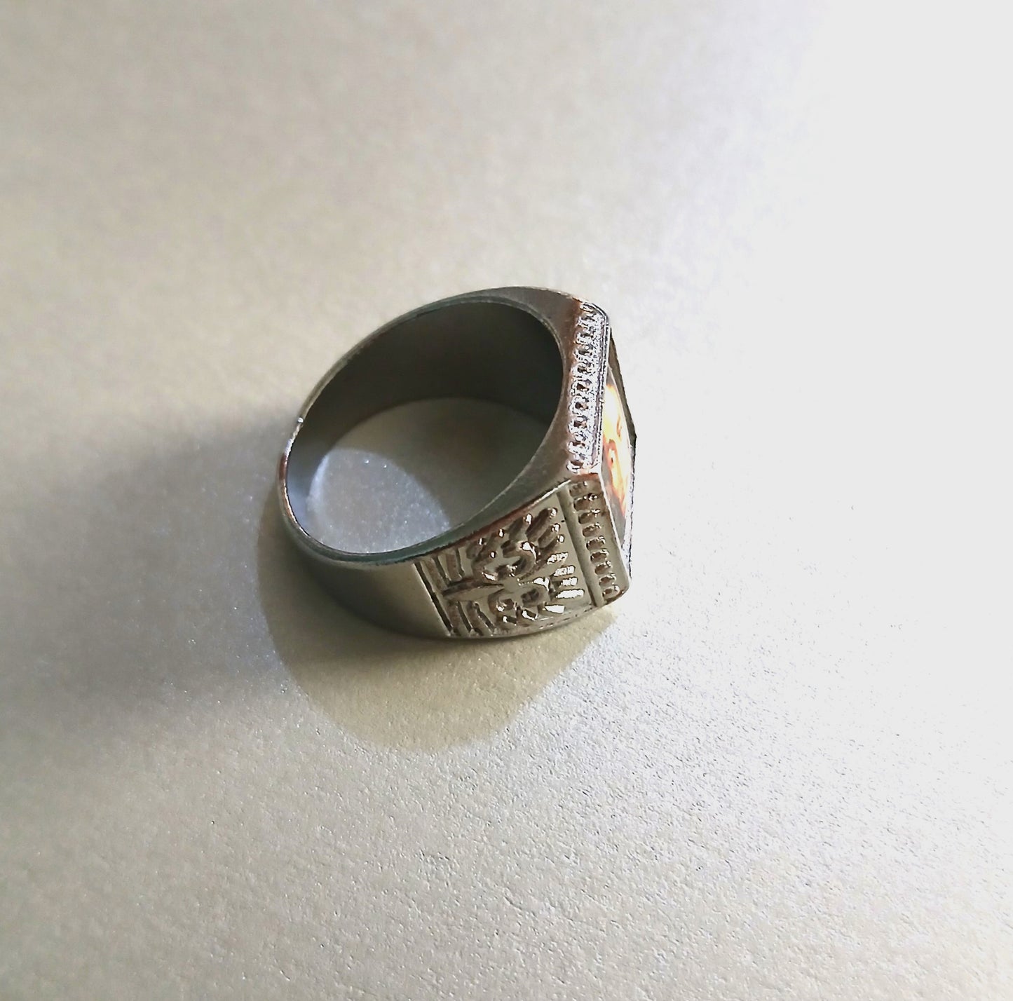 Silver Men's Ring, Inspired by Rastafarian Culture and Iconic Figures Like Bob Marley