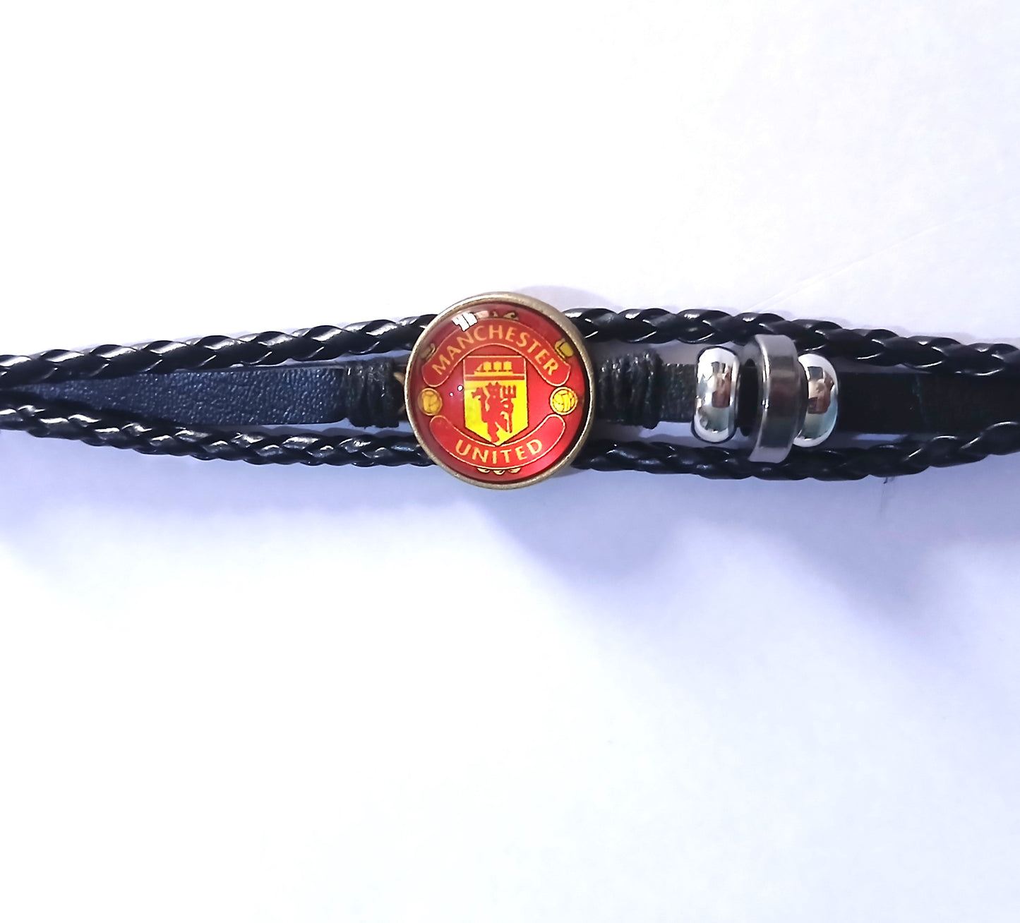 Manchester United Bracelet from Black Leather
