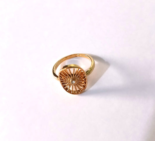 Gold-Colored Stainless Steel Ring