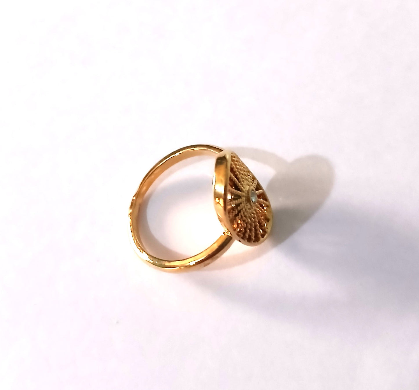 Gold-Colored Stainless Steel Ring