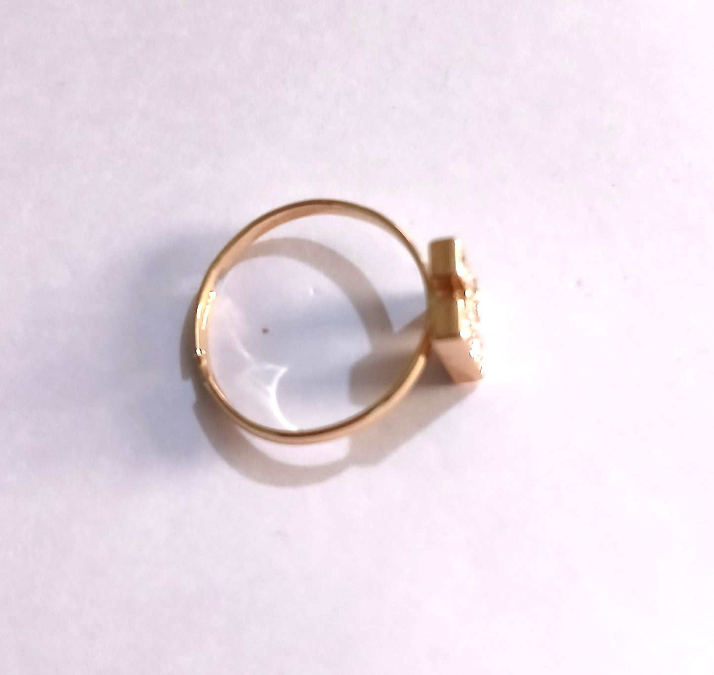 Charming Gold-Colored Letter H Ring with Shiny Gemstones in South C, Nairobi.