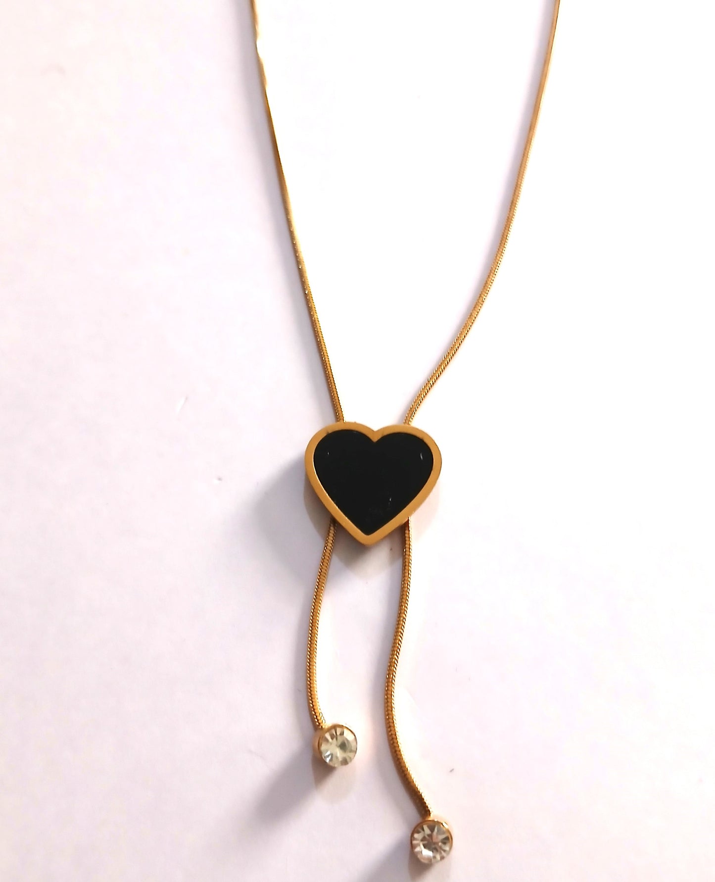 Gold-Colored Heart Pendant Necklace