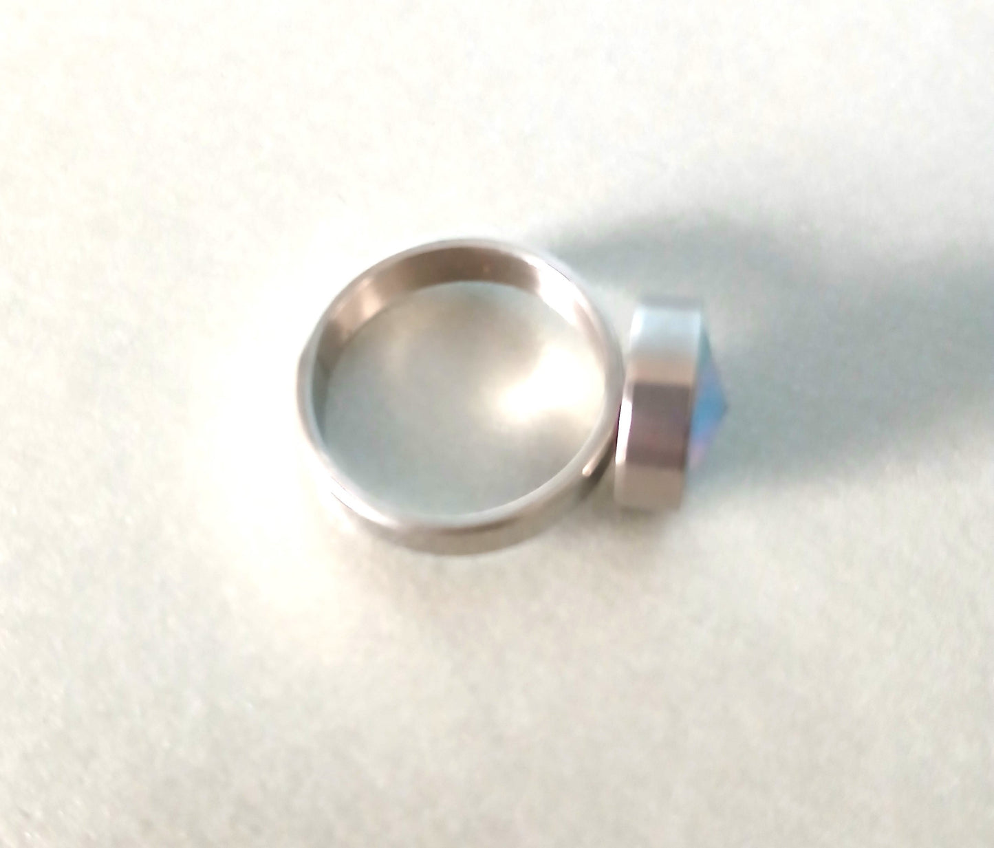 Silver Ring Shines with a Polished Metallic Hue