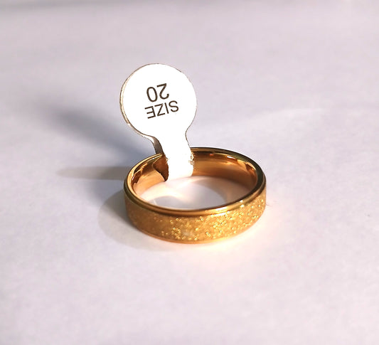 Shiny Gold-Plated Fashion Ring