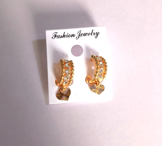 Heart-Shaped Gold drop Earrings from South C, Nairobi