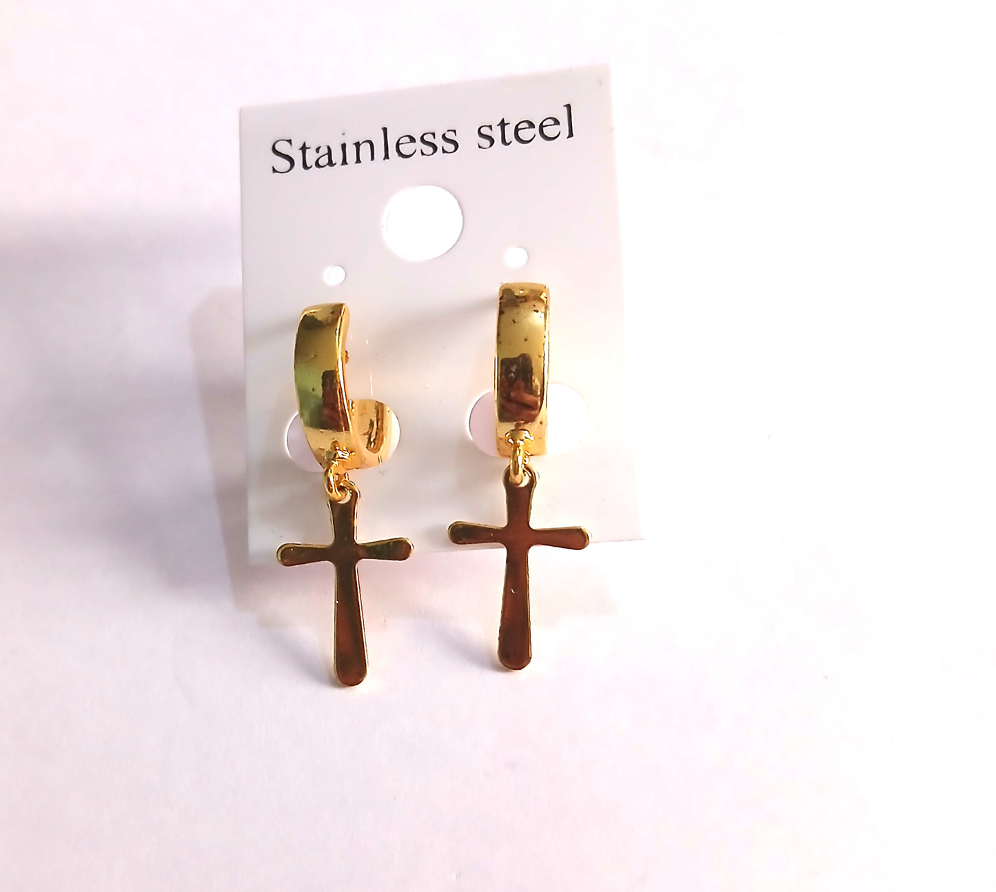 Small Gold-Colored Hoop Earrings