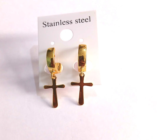 Small Gold-Colored Hoop Earrings