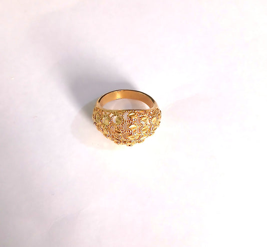Gold-Plated Ring with a Refined Islamic Design