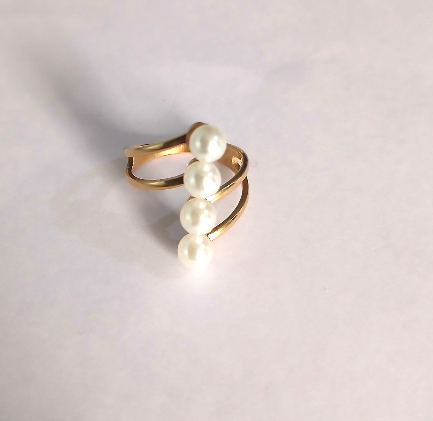 Beaded Gold-Plated Ring