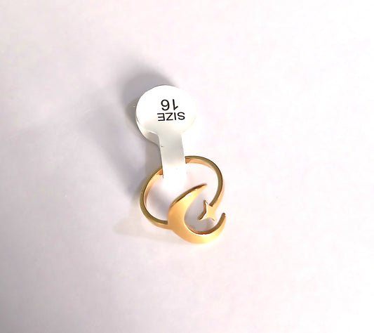 Gold-Colored Ring with the Iconic Crescent and Star