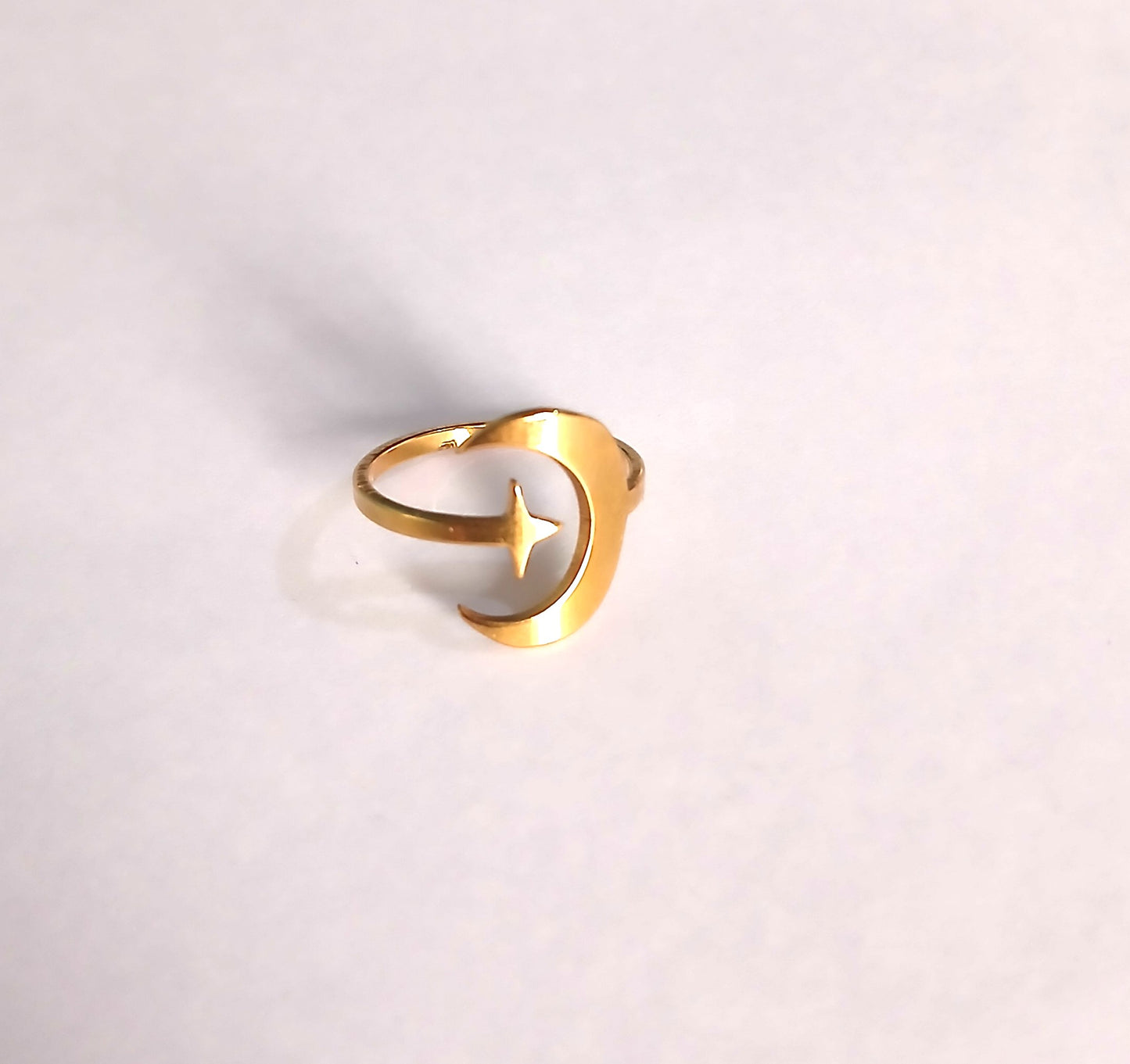 Gold-Colored Ring with the Iconic Crescent and Star