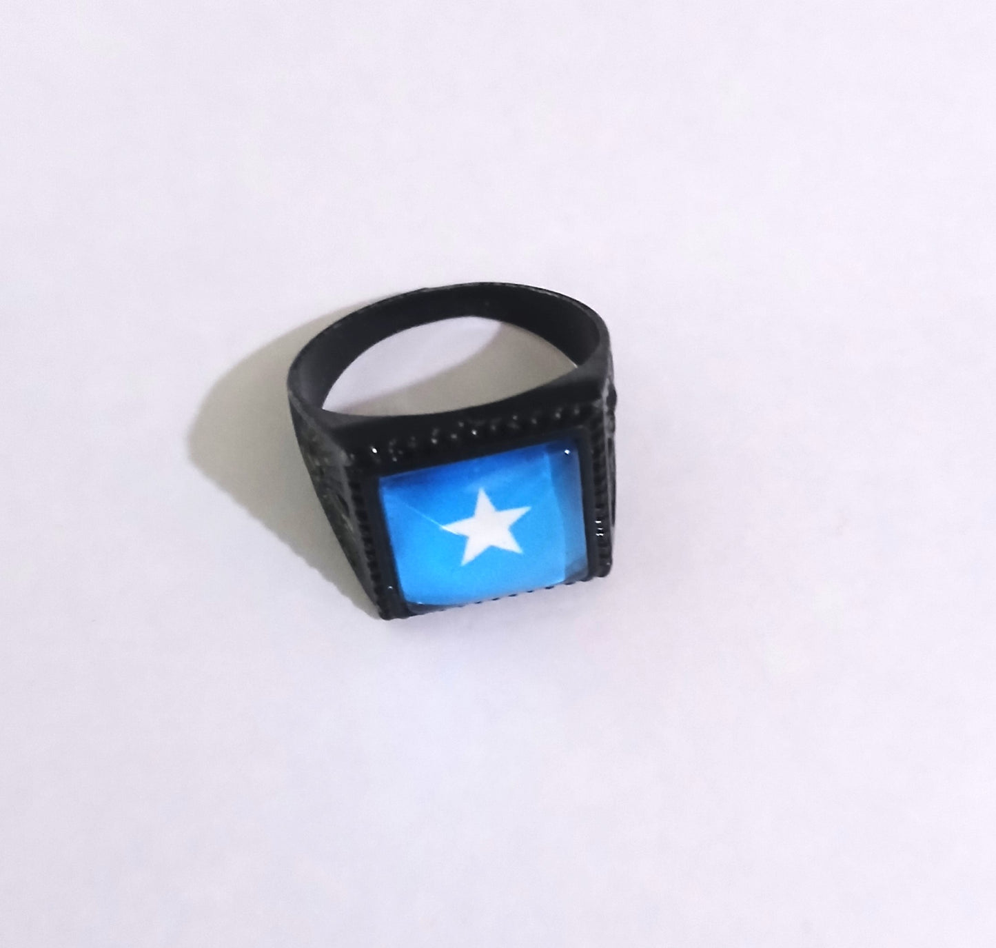 Custom Black Men's Ring with Somali Flag – South C Nairobi