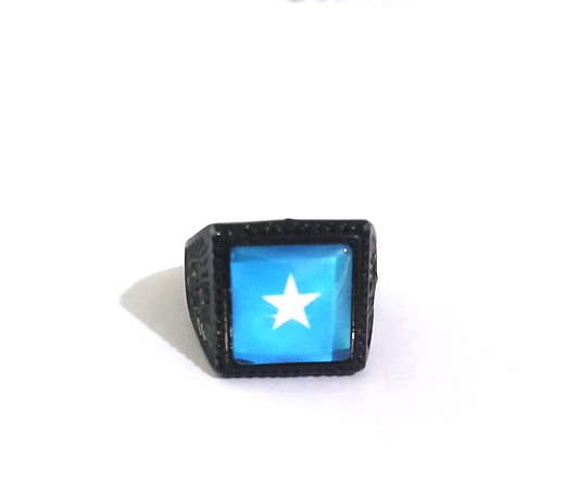 Custom Black Men's Ring with Somali Flag – South C Nairobi