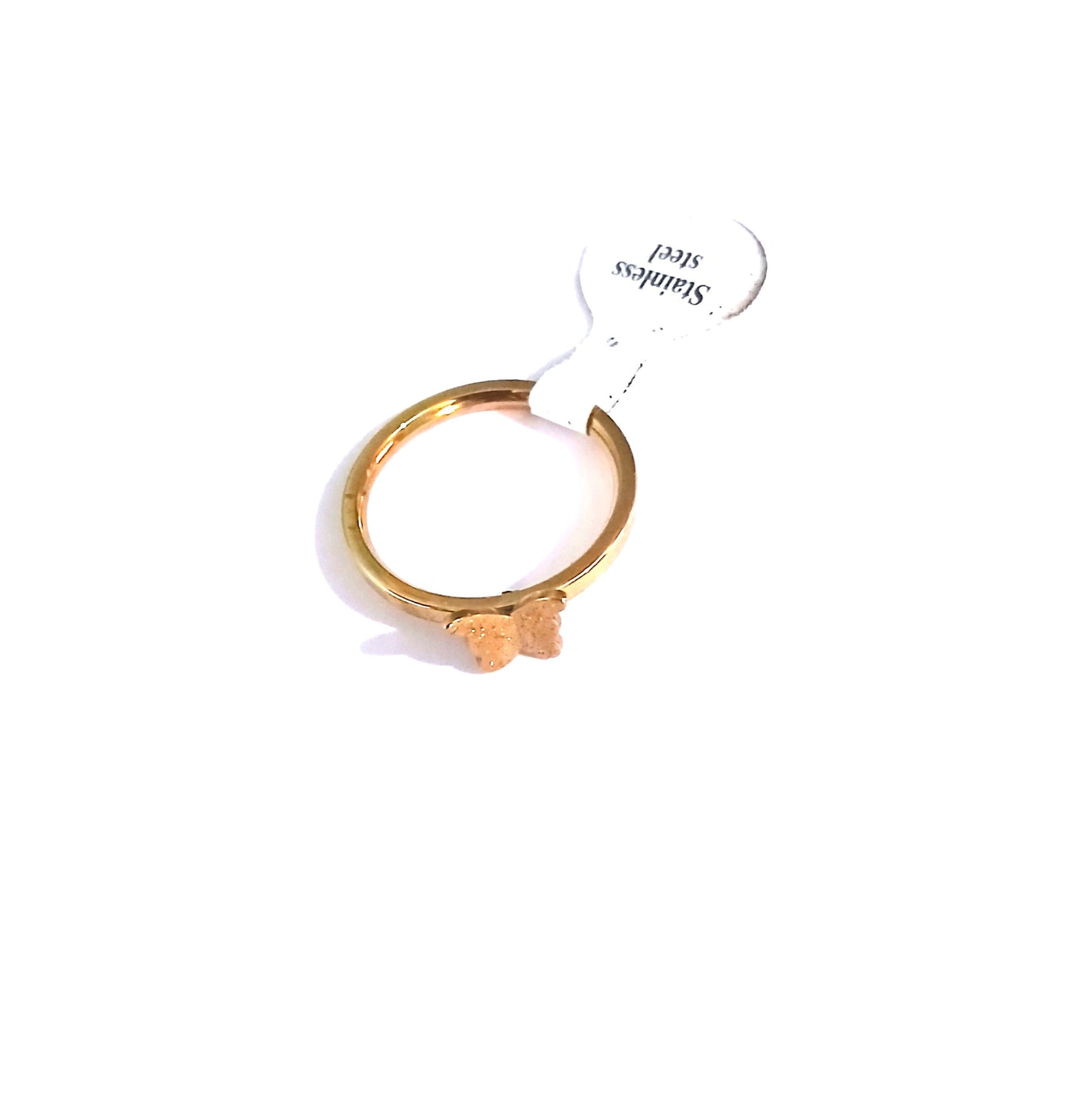 Gold-Colored Butterfly Ring for Women
