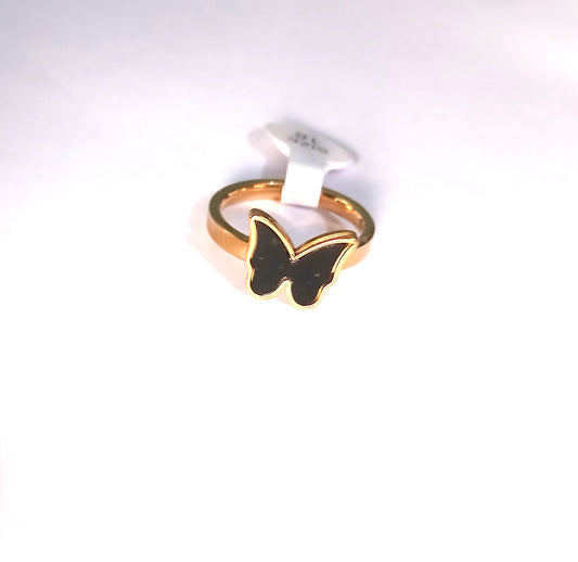 Black Butterfly Gold Ring – Sophisticated women’s jewelry from South C Nairobi