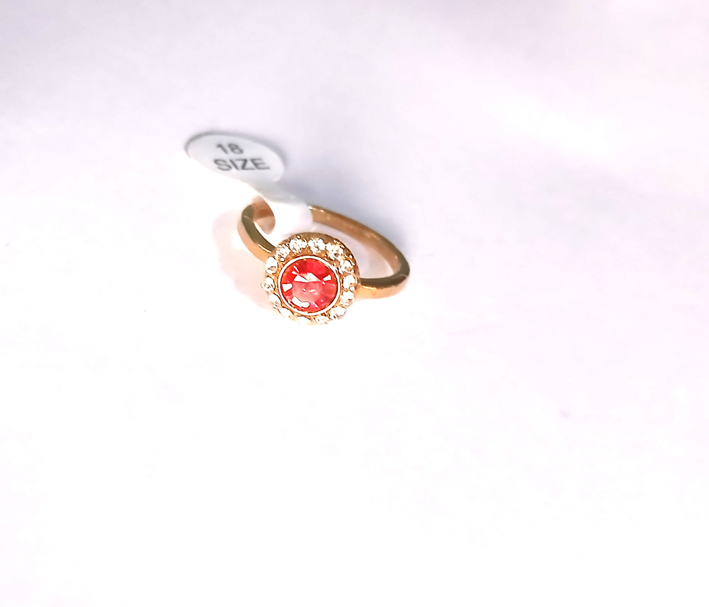 Gold Ring with Red Ruby and Brilliant Gemstones – SOUTH C NAIROBI