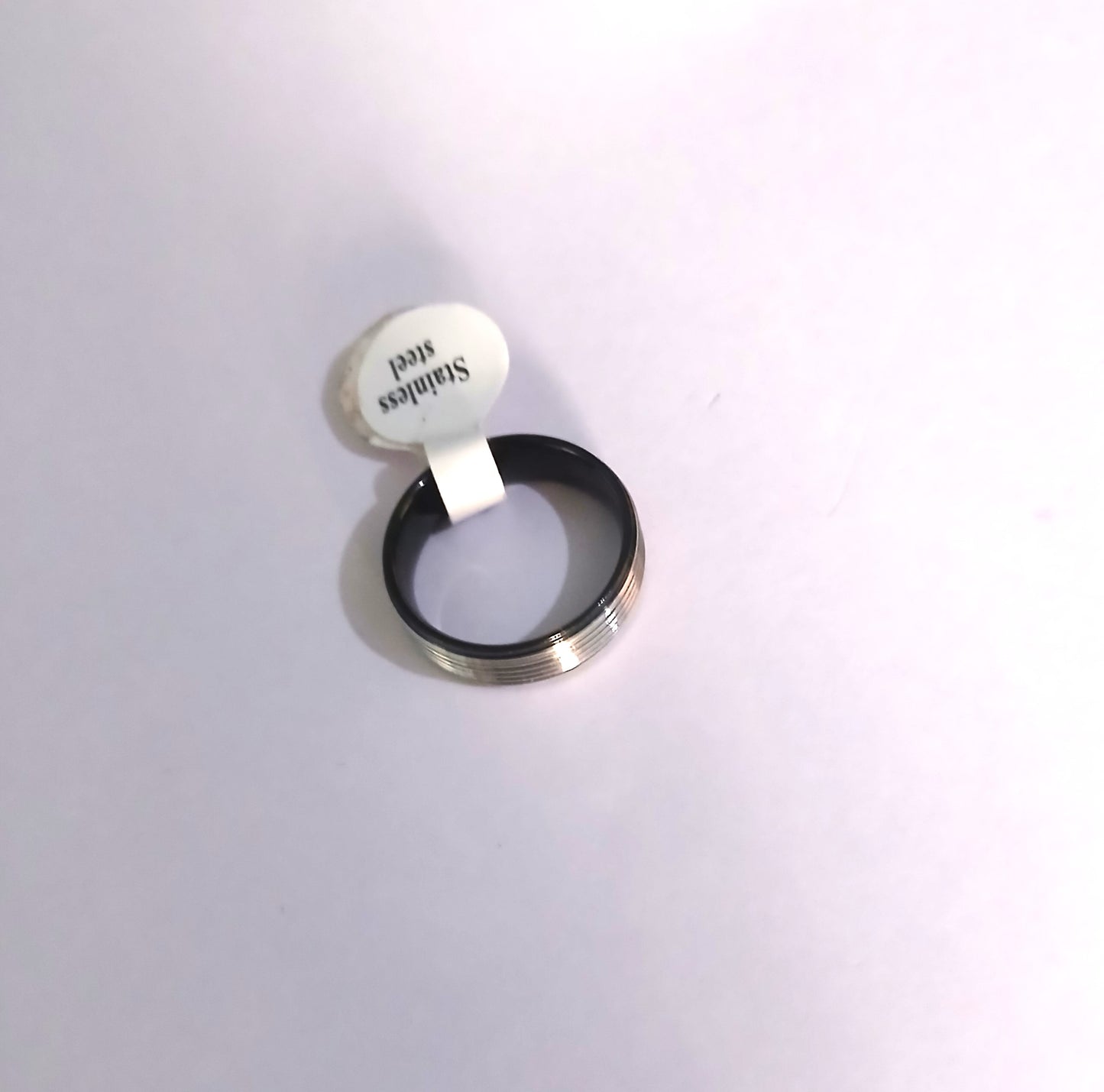 Sleek Silver Black Band Ring – Affordable Style in South B Nairobi