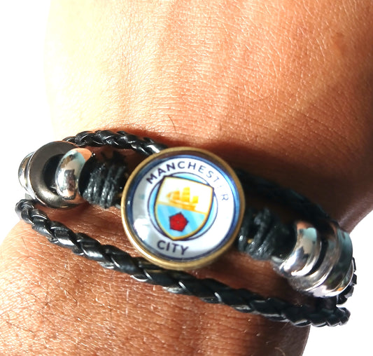 Manchester City Black Fan Bracelet