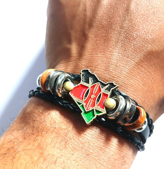 Custom Kenya Map Bracelet with Flag Colors – Nairobi South C