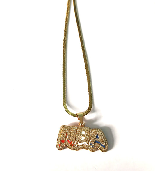 Gold-Colored NBA Pendant Necklace