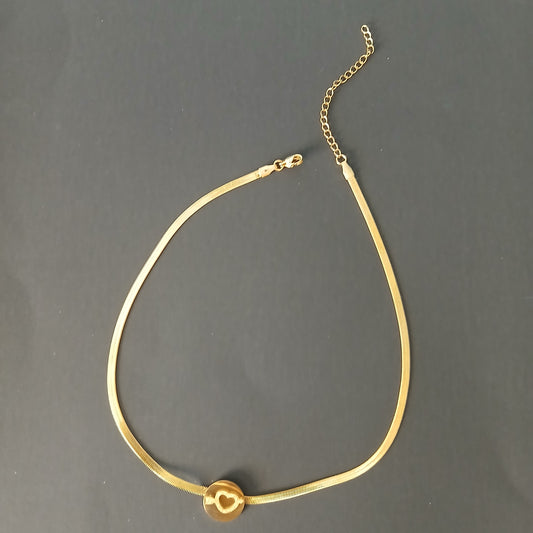 Gold Heart-Shaped Necklace for Women